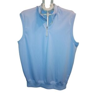 Fennec Golf Men's Performance Vest L Blue‎ Sleeveless Quarter Zip Pullover